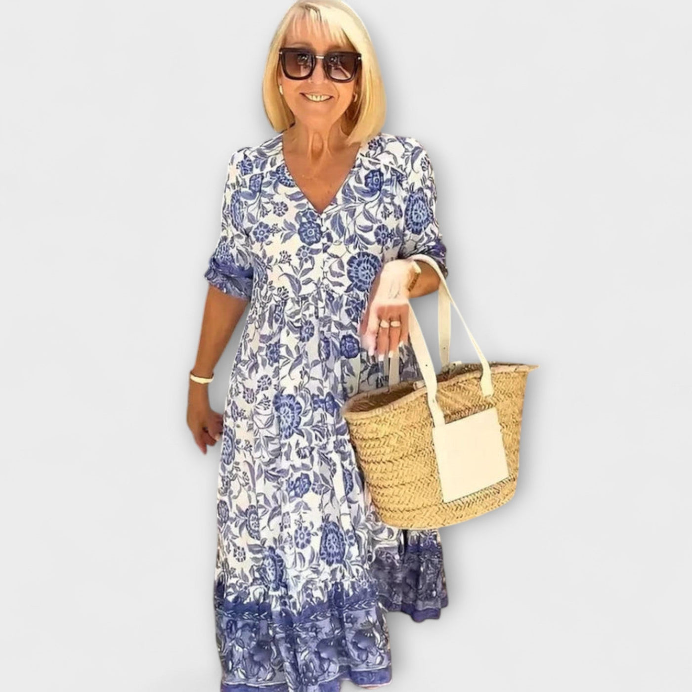 Caitlin - Elegantní květinové šaty s vzdušným designem