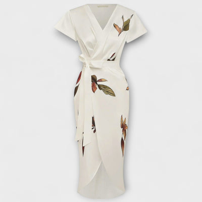 Saténové zavinovací šaty