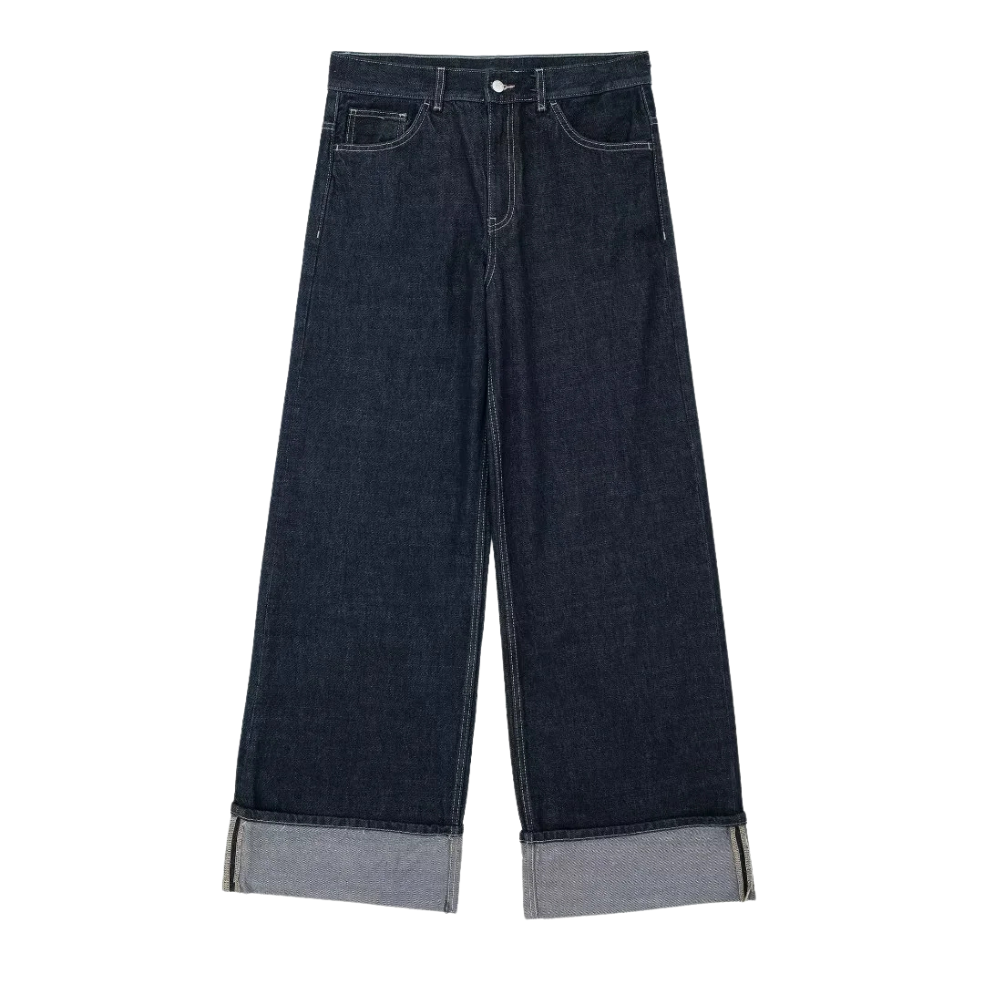 Hermine | Džínové kalhoty s vysokým pasem a širokými nohavicemi