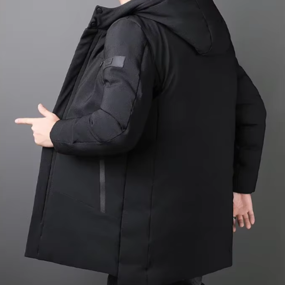 Elegantní dlouhá pánská bunda