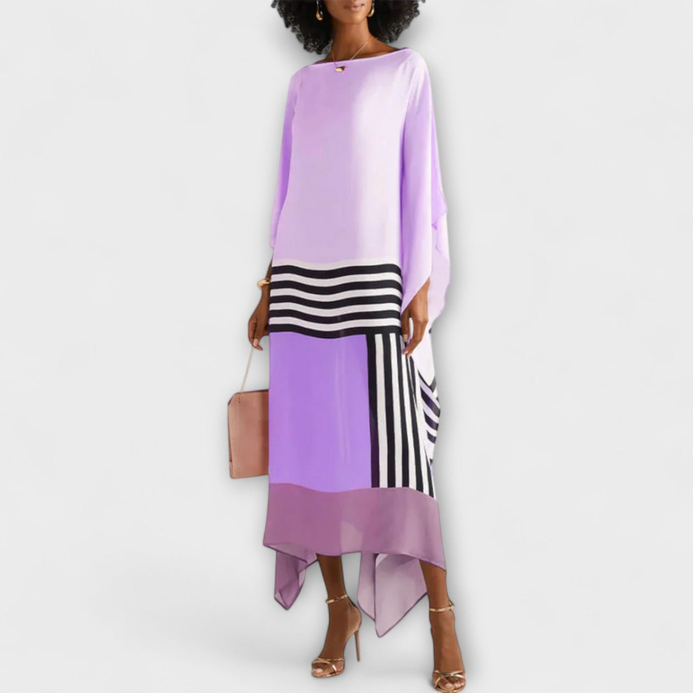 Elenora - Geometrický kaftan s volným střihem