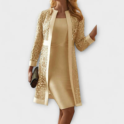 Runa - Elegantní dvoudílné krajkové šaty