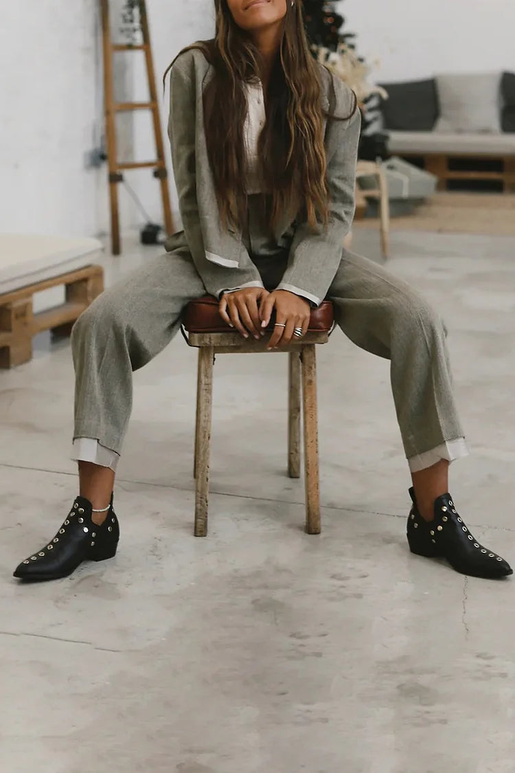 Brenda | Špičaté zdobené kotníkové boty