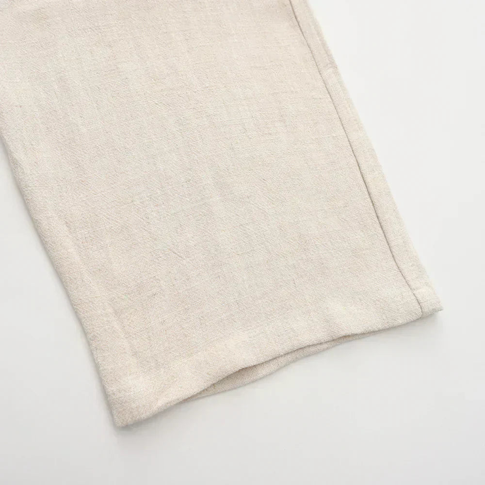 Úzké lněné kalhoty