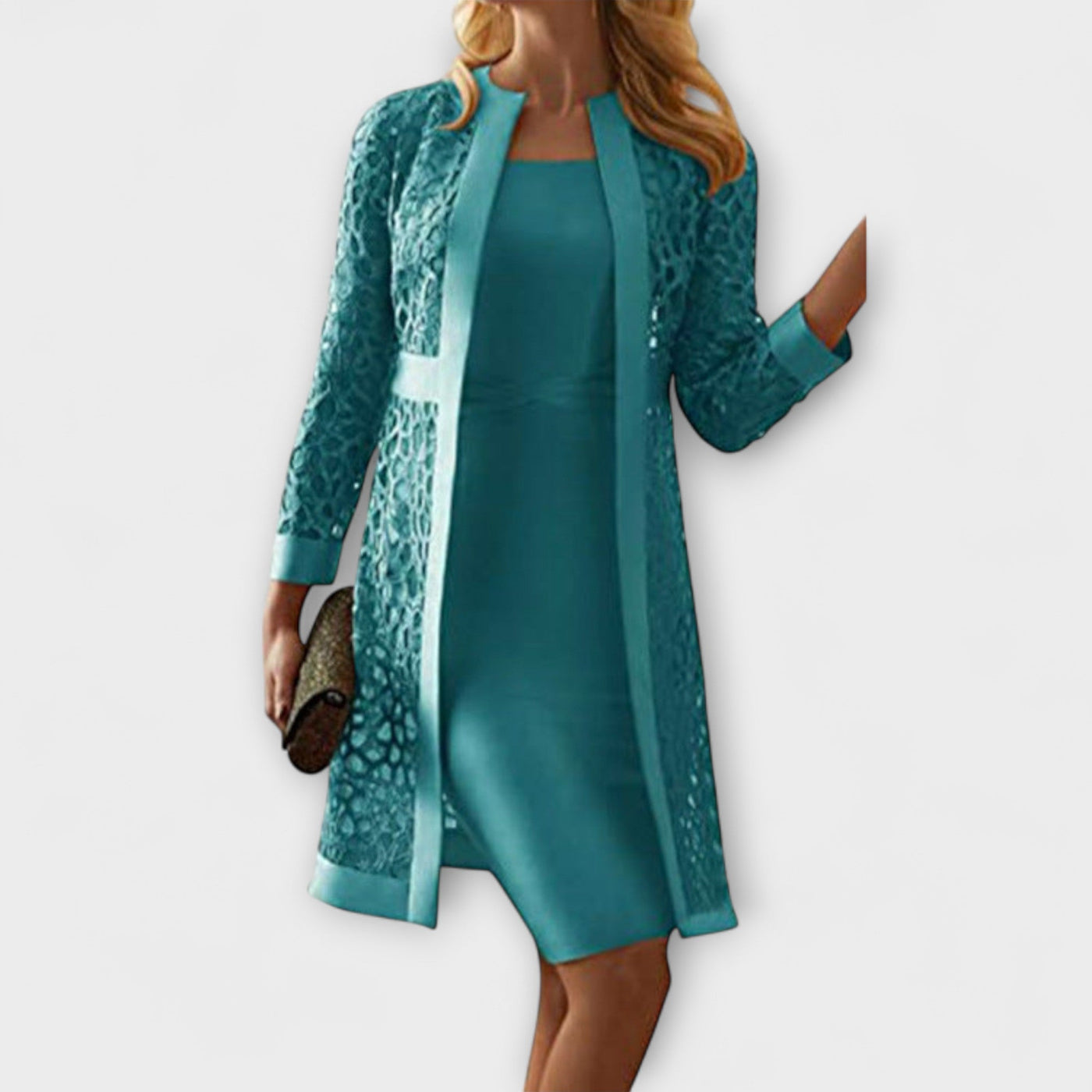 Runa - Elegantní dvoudílné krajkové šaty