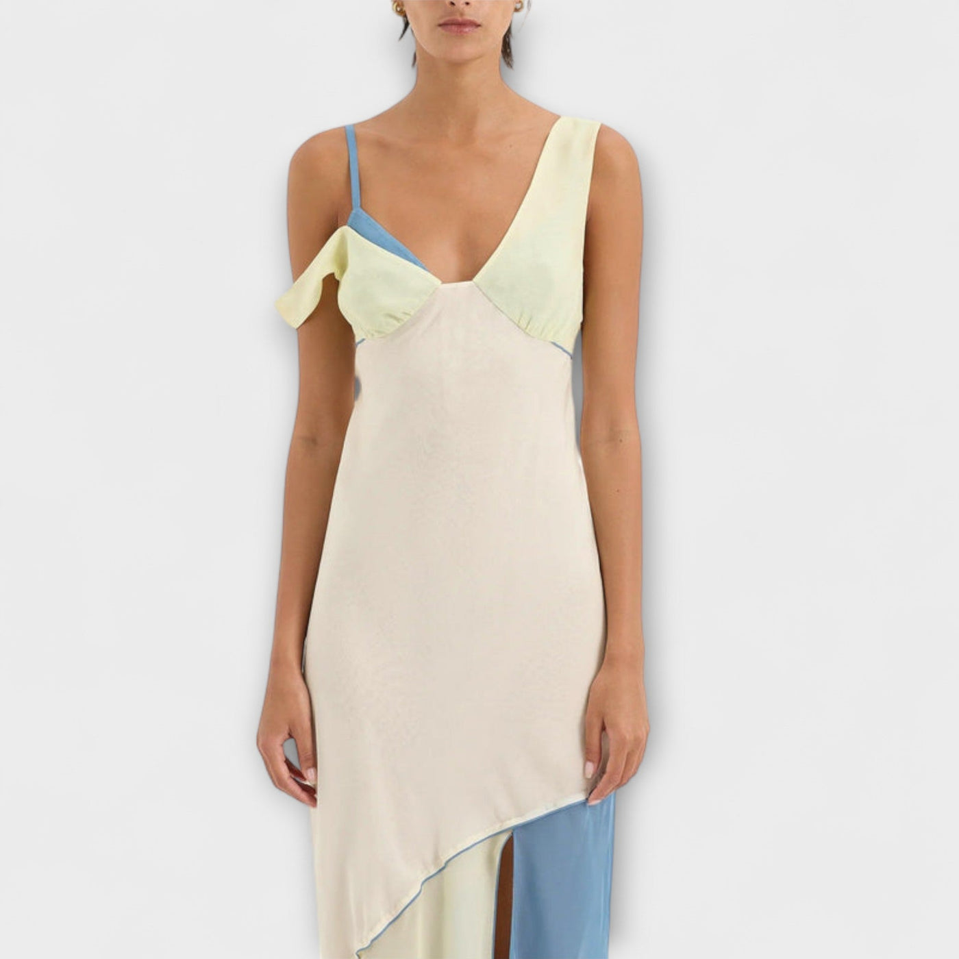 Alora - Midi šaty Thames s detaily vkládání