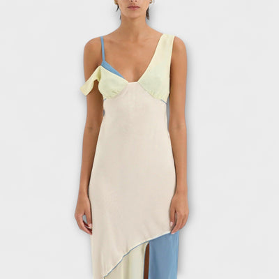 Alora - Midi šaty Thames s detaily vkládání