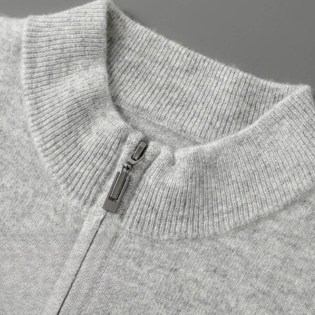 Ravello kašmírový zip svetr