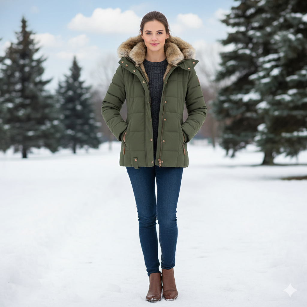 Julie | Teplý zimní kabát s měkkou kožešinovou podšívkou