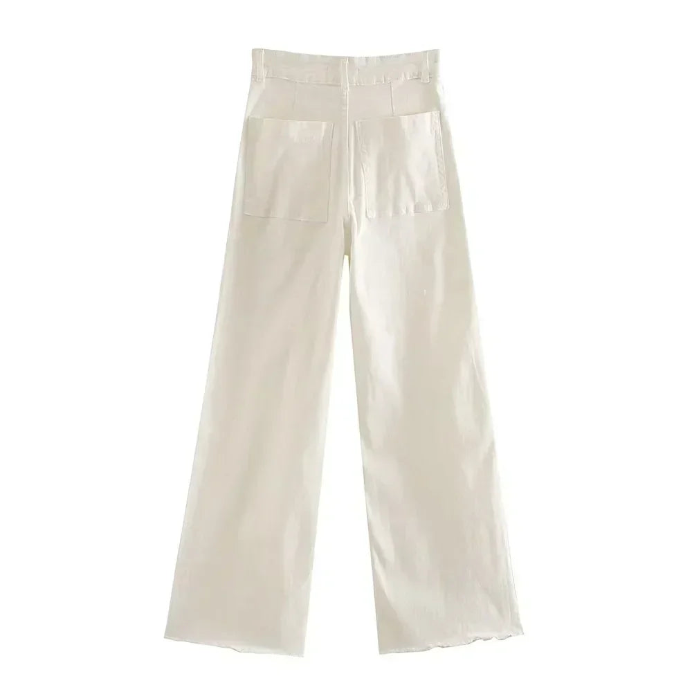 Henriette | Jean široké pastelové vysoké pasu