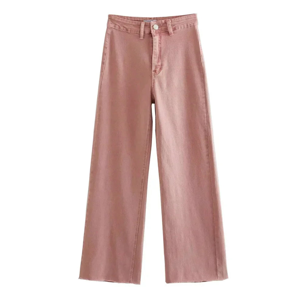 Henriette | Jean široké pastelové vysoké pasu