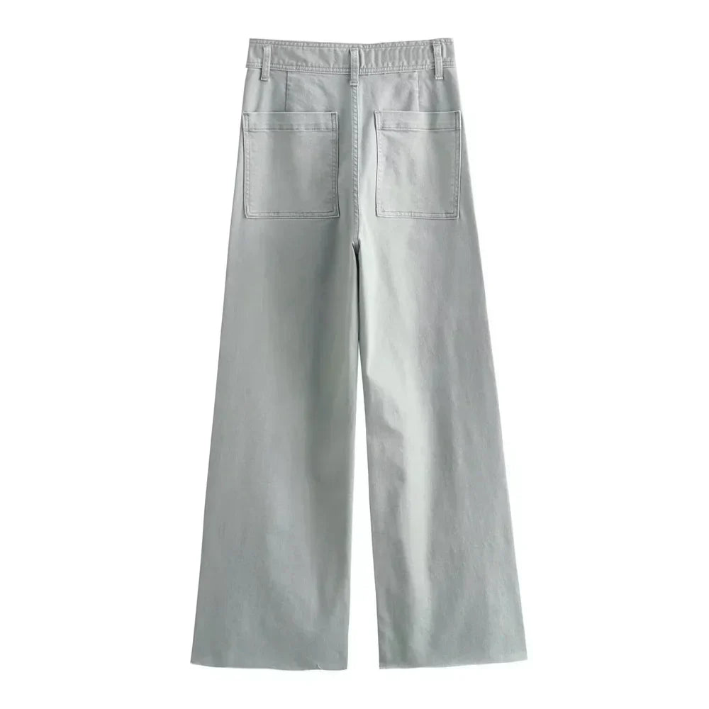 Henriette | Jean široké pastelové vysoké pasu