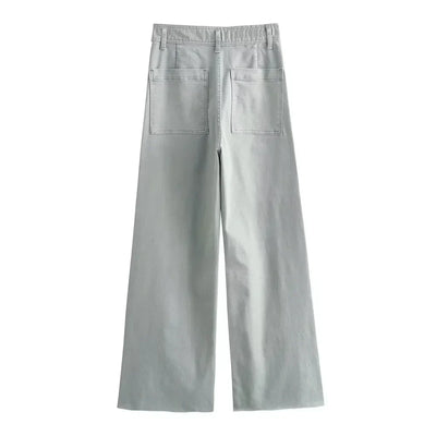 Henriette | Jean široké pastelové vysoké pasu