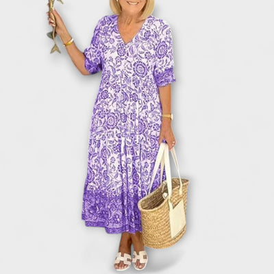 Caitlin - Elegantní květinové šaty s vzdušným designem