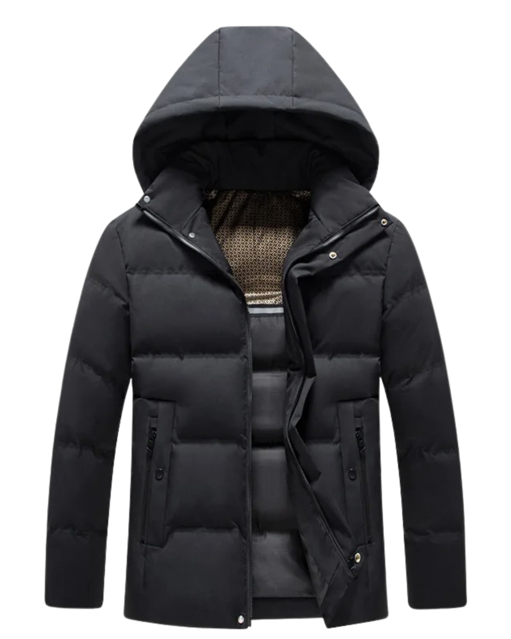 Elegantní Fleece Bunda s Kapucí
