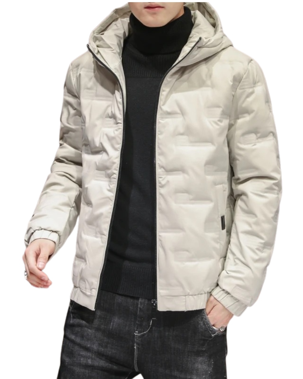 Elegantní Pánská Puffer Bunda