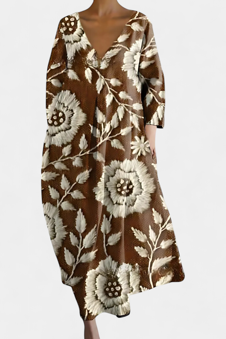 Isalinde | Pohodlné šaty s výstřihem do V