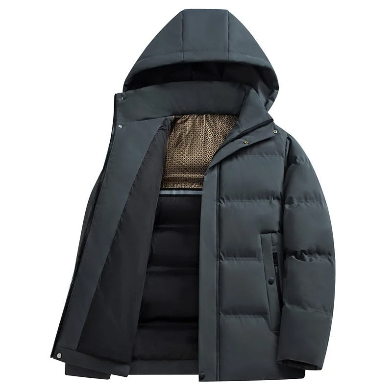 Elegantní Fleece Bunda s Kapucí